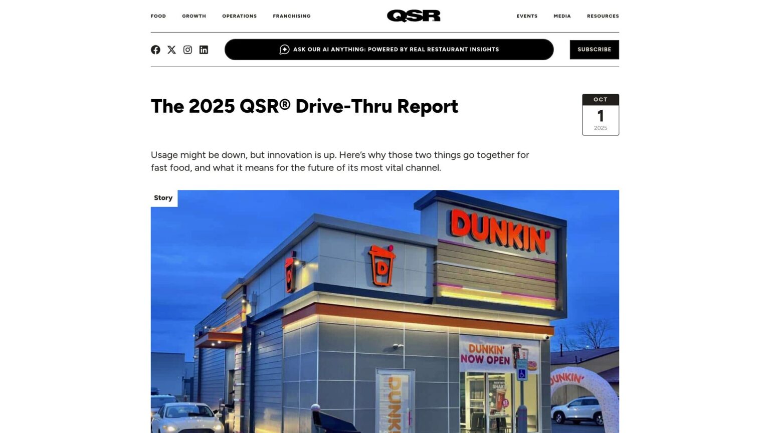 The 2025 QSR® Drive-Thru Report – QSR Industries